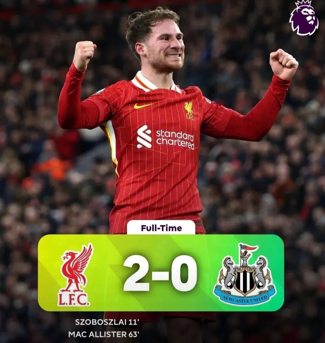 利物浦比大胜，稳坐积分榜第二